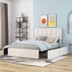 thumbnail image 1 of Cama tapizada 140 x 200 cm, cama doble con 4 cajones, somier y cama articulada, cama de terciopelo para adolescentes, adultos (sin colchones) esquí esquí Gafas de esquí, 1 of 5