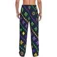 thumbnail image 3 of Junzan Men'S Pajama Pants Mardi Gras Strings Of Beads Sleepwear Pants Pj Bottoms Drawstring And Pockets, 3 of 9