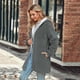 thumbnail image 3 of Chaqueta larga de polar con capucha para mujer, abrigo de felpa esponjosa de manga larga de talla grande, chaqueta de polar de peluche cálida, sudadera con capucha de invierno, cárdigan (XL), 3 of 5