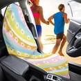 thumbnail image 4 of Chririnla 1 Pack Car Seat Towel Cover Sweating Waterproof, Compatible with Van Truck Seat Bucket Seat Terry Cloth Car Seat Cover(Daisy), 4 of 7