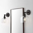 thumbnail image 2 of Safavieh Lighting Collection Neri Oil-Rubbed Bronze/Glass Wall Sconce (Set of 2) -LED Bulb Included SCN4065A-SET2, 2 of 5
