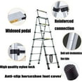 thumbnail image 3 of A-Frame Aluminum Telescoping Ladder 6+7 Step Ladder Extension Step Ladder Multi-Purpose Folding Portable Household Heavy Duty for Clean Decoration Home Garage Kitchen (2.0-2.3M,330lb Max Load,EN131), 3 of 7