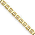 thumbnail image 4 of Diamond2Deal 14K Yellow Gold 3.2mm Semi-Solid Anchor Chain Necklace for Men 24", 4 of 6