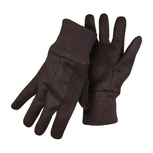 Mens Indoor & Outdoor Cotton Polyester Jersey Brown Work Glove&#44; Small - Pack of 12