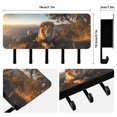 thumbnail image 2 of Lion Trees Grass Sky Mail Holder Organizer Wall Mount with Shelf Key Holder Key Rack with 5 Key Hooks for Wall Decorative, 2 of 6
