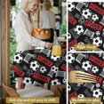 thumbnail image 5 of Football and Goal Black Pattern Round Tablecloth 70"x70", Wrinkle Resistant Wipeable Table Cover for Kitchen Dining Room Picnic Patio and Party, 5 of 6