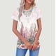 thumbnail image 2 of V Cuello Manga Corta Tops para las Mujeres Casual Color Sólido Botón de Verano Blusas, Moda Mujer de Verano Tops V Cuello con Mangas Cortas para la Fiesta, 2 of 5