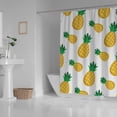 thumbnail image 3 of FREEAMG Bath Curtains Shower Curtain Pineapple Fresh Bathroom Waterproof Machine Washable Fabric Decor Shower Curtains for Bathroom, 66x72in, 3 of 6