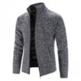 thumbnail image 4 of Suéter de invierno para hombre, otoño e invierno, más terciopelo acolchado, suéter de gran tamaño, abrigo, cuello, diseño versátil, 4 of 6