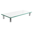 thumbnail image 1 of Mount-It! Computer Monitor Stand Desktop Riser | Clear Tempered Glass | Fits 24-32 Inch Screens | 22" X 9.5", 1 of 4