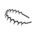 thumbnail image 5 of Juego de 2 diademas con peine para el pelo con dientes de tiburones de plástico negro en Zig Zag, 5 of 5