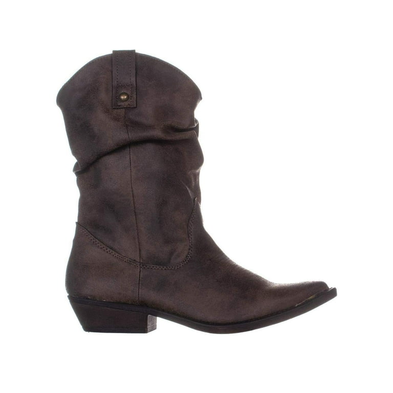 American Rag Womens Kallie Leather Pointed Toe Mid Calf Cowboy Boots Walmart