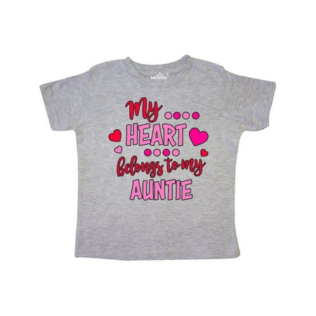 

Inktastic My Heart Belongs to my Auntie Gift Toddler Boy or Toddler Girl T-Shirt