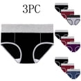 thumbnail image 1 of WRKEKC Culottes pour Femmes, 3 Pcs Culottes Menstruelles en Coton Taille Haute Anti-Fuite, 1 of 6