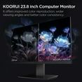 thumbnail image 4 of KOORUI 24'' FHD Gaming Monitor, Speakers, 100Hz, Ultra-Slim, VESA Mountable, Adjustable Tilt, HDMI, VGA, Black, 4 of 13