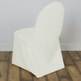 thumbnail image 2 of Efavormart 100 PCSIvory Polyester Banquet Chair Covers, Reusable or Disposable Stain Resistant Chair Covers, 2 of 11