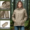 thumbnail image 4 of Enjoytime Rain Jacket Women Waterproof Lightweight Hooded Plus Size Raincoat Packable Outdoor Hooded Windbreaker, 4 of 8
