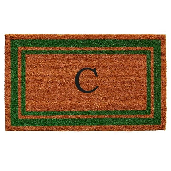 Calloway Mills Green Border 18" x 30" Monogram Outdoor Doormat (Letter D)