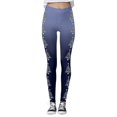 thumbnail image 4 of MKLEKYY Leggings deportivos para mujer, leggings para entrenamiento, leggings con estampado navideño, pantalones con bloques de color, leggings suaves y elásticos. 4622, 4 of 4