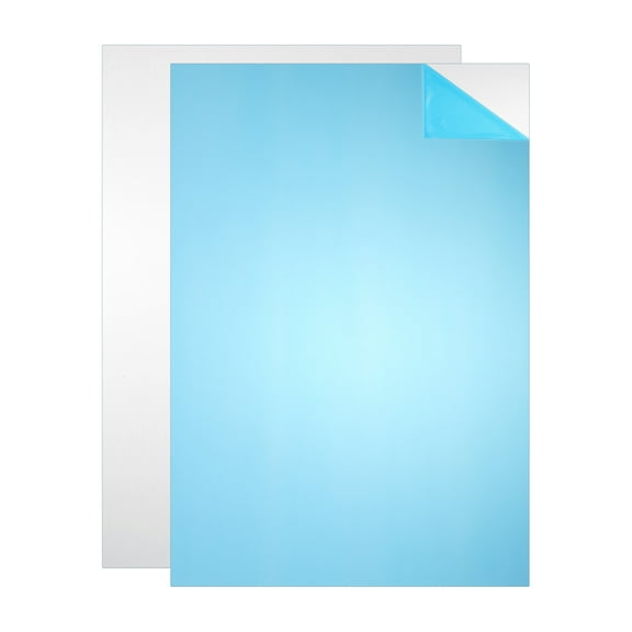 Uxcell 6061 T651 Aluminum Sheet Metal, 11.8" x 7.9" x 0.03" Flat Plain Aluminum Plate Covered with Single Protective Film Heat Treatable for DIY Crafting Industry(Silver, 2Pcs)