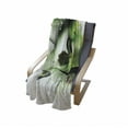 thumbnail image 3 of Abstract Soft Flannel Fleece Throw Blanket, Surreal Natural Artwork a Swan Floating in Eye and Flying Butterflies, Cozy Plush for Indoor and Outdoor Use, 70" x 90", Green Black White, by Ambesonne, 3 of 5