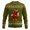 00-Army Green1227, variant on XIAOCHA Men's Crew Neck Sweatshirt Funny Santa Graphic Print Holiday Winter Pullover Top, Grey, Sizes L