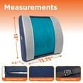 thumbnail image 2 of BLACK+DECKER Cooling Gel Memory Foam Back Cushion Lumbar Support Pillow, Gray Blue, 2 of 8