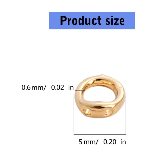 HWRETIE Double Hole Connector Rings - 10-Piece Alloy Findings for Jewelry Making,Linking & Beading