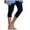 Navy, variant on Chbgutlmr Workout Leggings for Women Capris High Elastic Waisted Skinny Athletic Cropped Yoga Pants