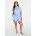 thumbnail image 2 of Joyspun Women’s Pointelle Knit Short Sleeve Sleepwear Tee, Sizes XS-3X, 2 of 6