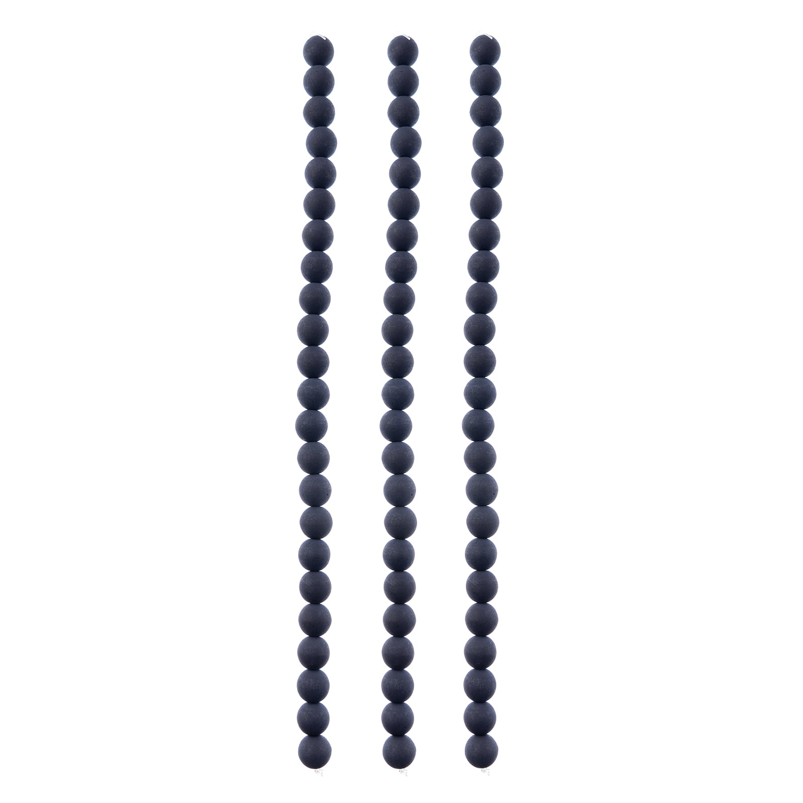 69pcs John Bead 8mm Czech Glass White Alabaster Velvet Black Round Bead Strands for DIY Jewelry Making Crafts