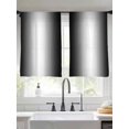 thumbnail image 3 of Black White Semi Sheer Curtains 54 Inch Length 2 Panels Set, Gradient Gray Monochrome Minimalist Stripe Sheer Kitchen Curtain Privacy Voile Window Curtain for Living Room Bedroom Rod Pocket Drapes, 3 of 7