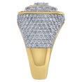 thumbnail image 4 of Auriga 925 Sterling Silver Yellow-Tone Round Baguette CZ Round Head Ring Size 10 for Men, 4 of 6