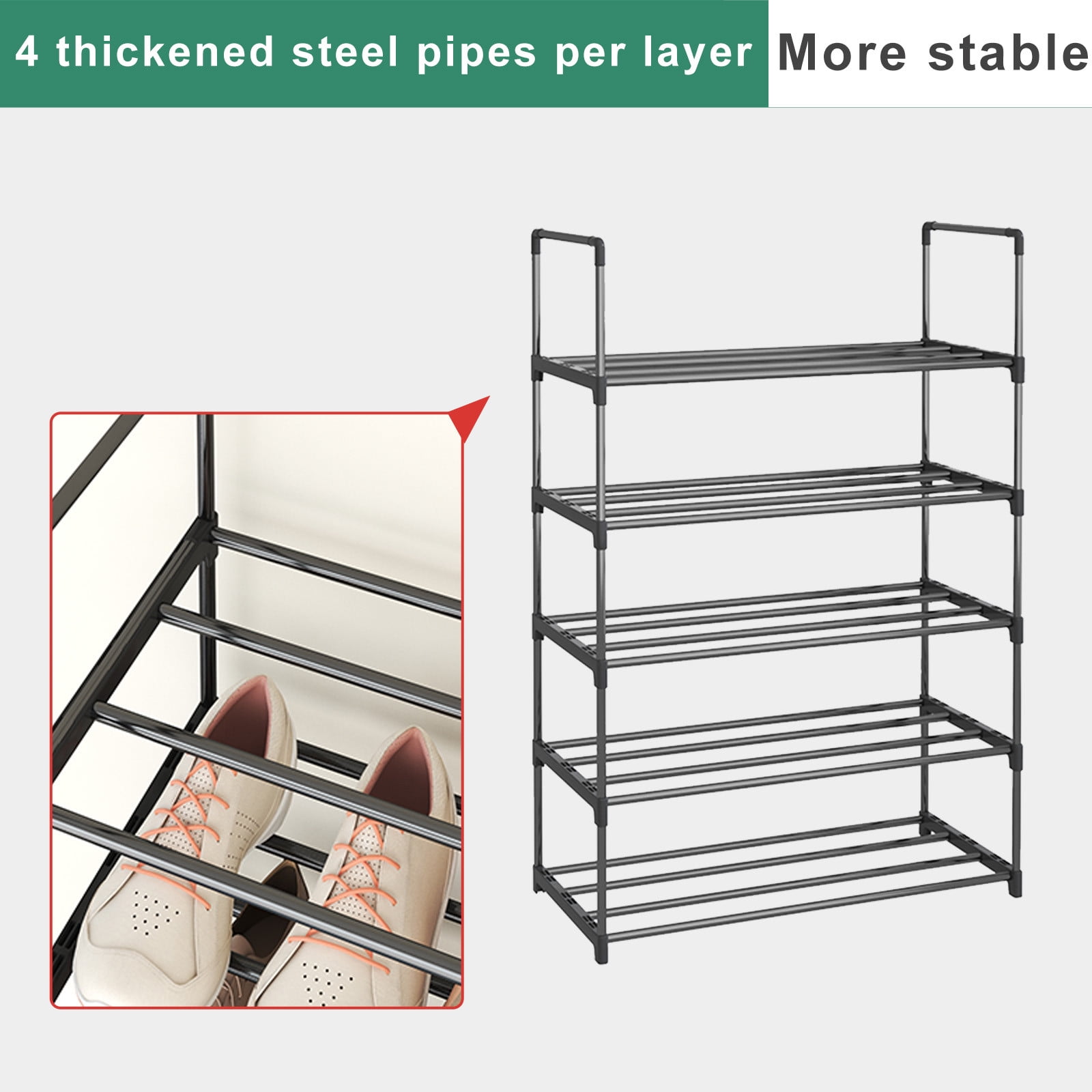 Rack YZEGDCH Shoe Rack Organizer Sturdy and Long-Lasting Shoe Shelf Kids Adult Shoe Storage Organizer Shelf for Closet Floor Entryway Bedroom, Space Saver Shoe Rack Organization Shelves