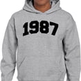 thumbnail image 2 of 1987 College Style Hoodie Sweatshirt Unisex 3X-Large Grey, 2 of 5