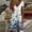 T1# Blue Womens Summer Dress, variant on Dyegold Sundresses for Women Casual Summer - Beach Dresses for Women Casual Summer Sleeveless Knee Length A Line Dress V Neck Cami Floral Vacation Tunic Dress