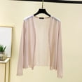 thumbnail image 2 of Women's Summer Casual Loose Fit Long Sleeve Cardigan Sweater Pullover Lightweight Breathable Cover Up Beach Vacation Gift | CSEONE,Pink L, 2 of 9