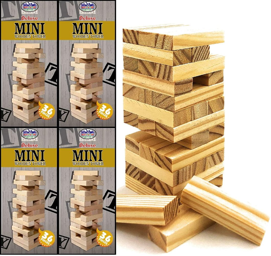 MINI DESKTOP STACKING TUMBLE TOWER GAME TABLE TOP OFFICE HOME NOVELTY GIFT 