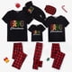 thumbnail image 1 of Pijamas familiares a juego de Navidad, conjunto de pijamas negros de Navidad, hombre de jengibre, amor, 1 of 4