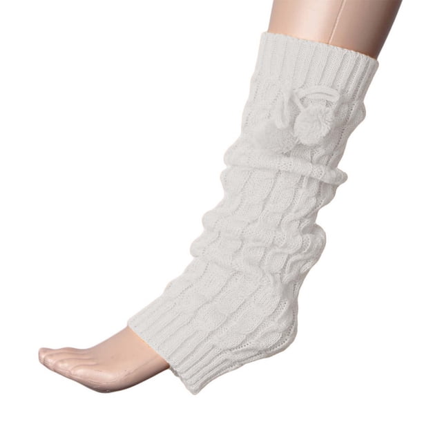 Chaussettes Confortables Unies à la Mode pour Femmes Automne et Hiver Chaussettes Chaudes Bas de compression Argent