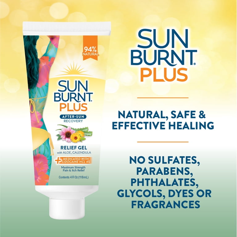 SunBurnt Plus Aloe Vera Gel with Lidocaine, 4 fl oz photo 5