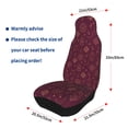 thumbnail image 6 of ZNDUO Retro Red Moon Stars Drawing Pattern Car Seat Covers, Breathable Polyester Universal Seat Covers for Cars, 2PCS Car Seat Covers Front Seats Only, 6 of 8