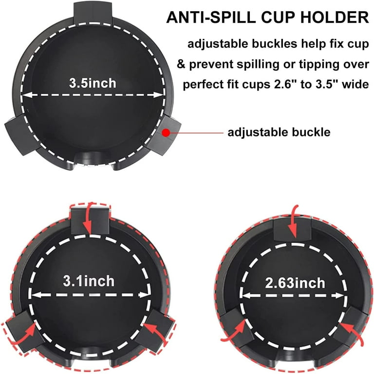 The Best Anti-Spill Cup Holder for Your Desk or Table (Black, 1)