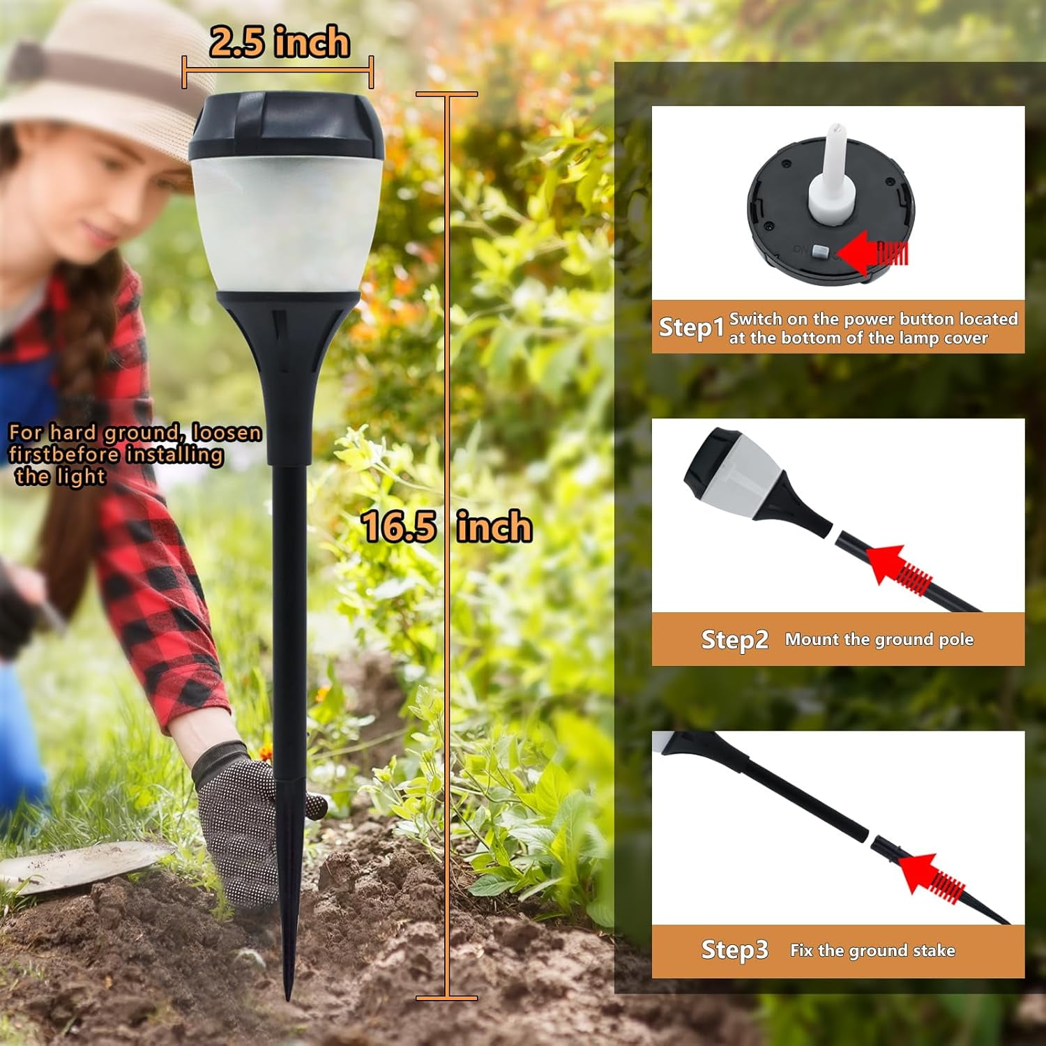 Magicorange 8 Pack Upgrade Solar Torch Lights with Flickering Flame, Waterproof Outdoor Solar Lights for Christmas, Garden, Landscape, Path, Yard, Patio