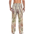 thumbnail image 3 of Vintage Feather Seashell Flower Men's Pajama Pants Lightweight Sleepwear Bottom Lounge Pants, 3 of 6