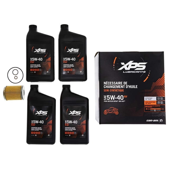 BRP XPS CAN-AM ATV, SXS 4T 5W-40 Synthetic Blend Oil Change Kit for Rotax 900 ACE, 9779260