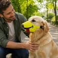 thumbnail image 4 of Funny Dog Muzzle, Soft Nylon Breathable Adjustable Dog Mouth Cover, Anti Barking Dog Muzzle for Walking Travel Pet Supplies, 4 of 7