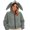 Gray, variant on Bunny Ear Hood Cropped Jacket For Women, Full Zip-Up Long Sleeve Crop Hoodies, Teen Fall Fleece Casual Cute Fashion Coat S-XXL