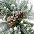 thumbnail image 2 of Northlight Frosted Pine Cone and Foliage Artificial Christmas Twig Wreath, 15 Inch, Unlit, 2 of 4