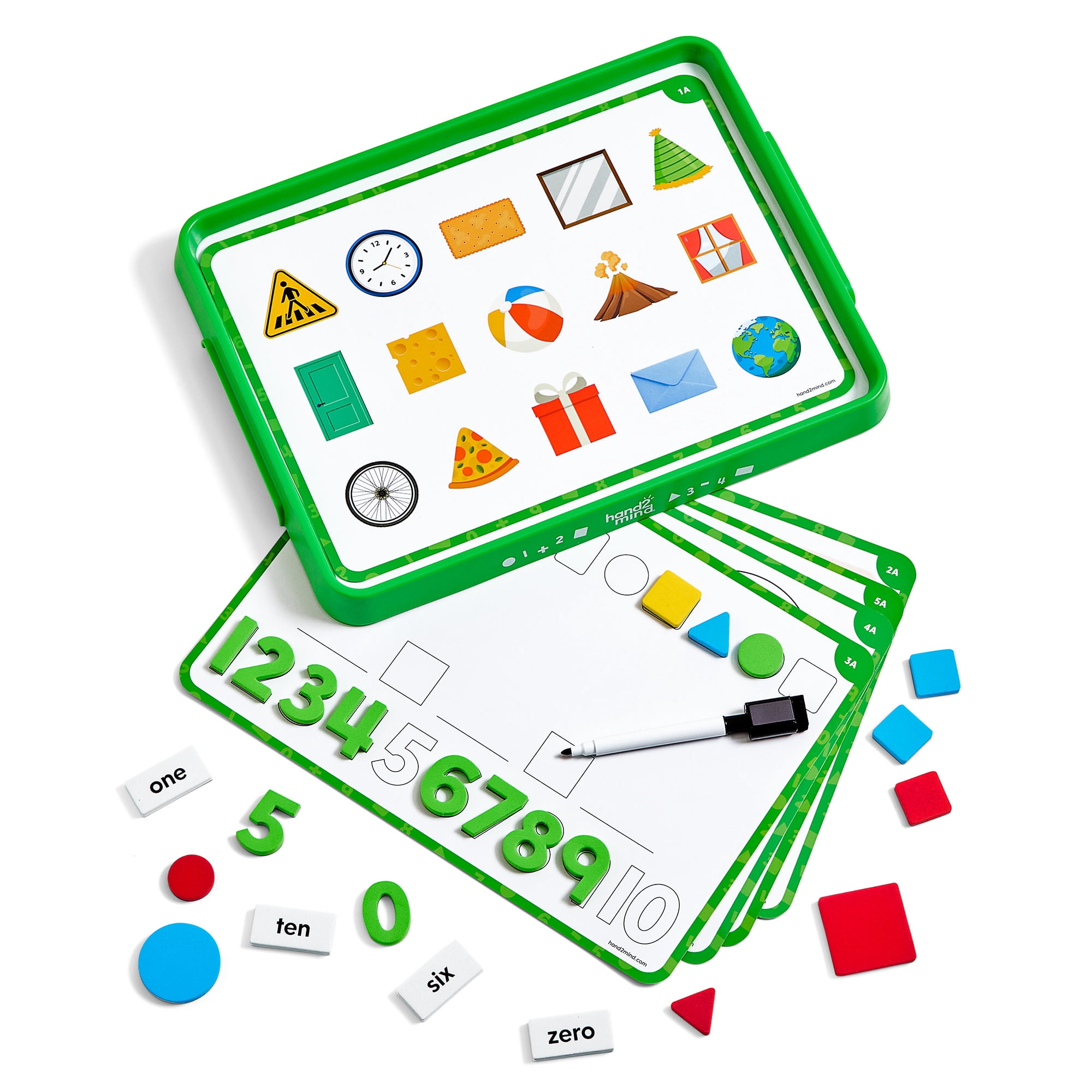 hand2mind Numbers and Shapes Activity Tray, Includes 10 Activities, Ages 3+